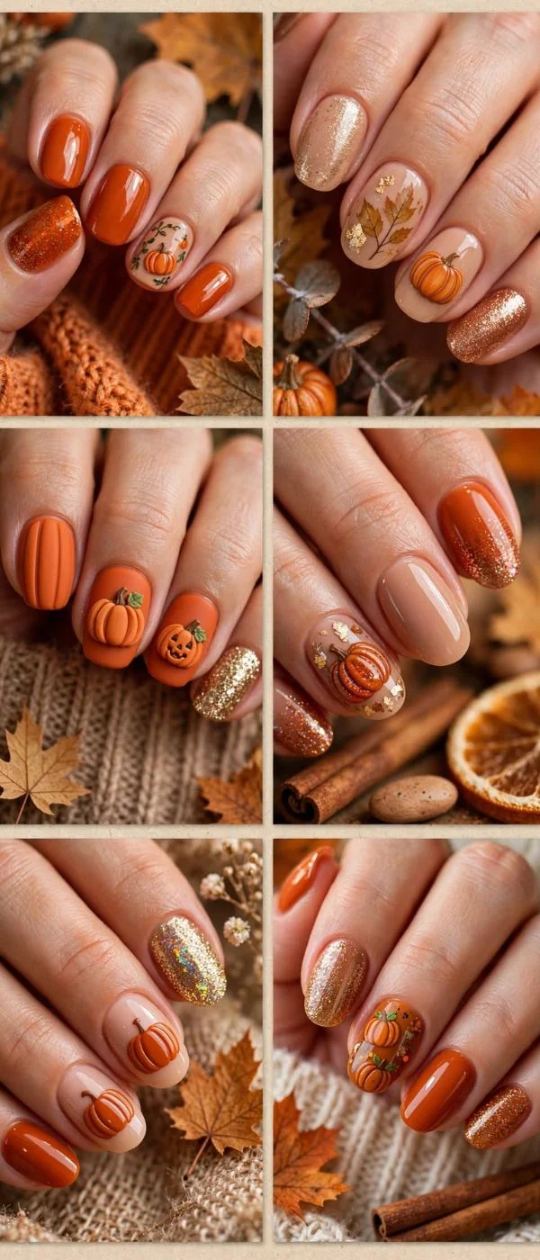 Pumpkin Nails