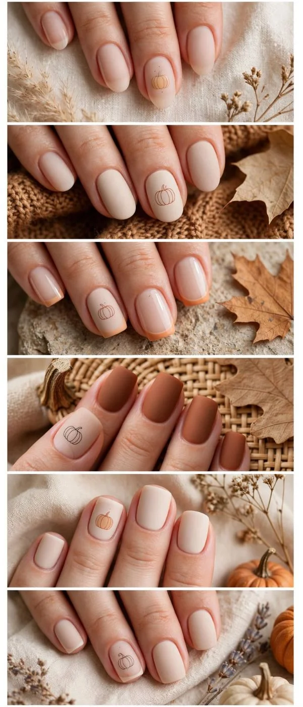Pumpkin Nails Aesthetic