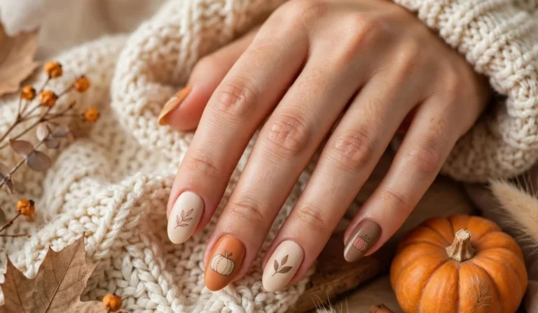 Pumpkin Nails Aesthetic