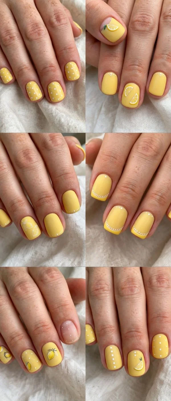 Spring Nails Butter Yellow