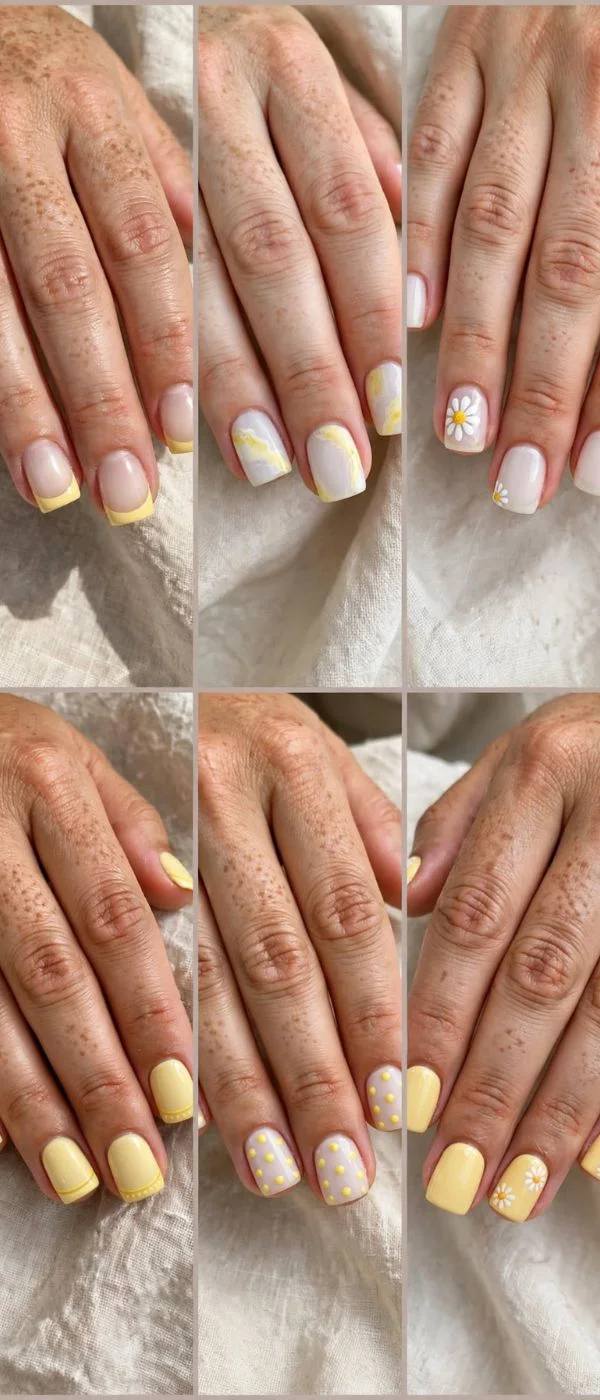 Spring Nails Butter Yellow