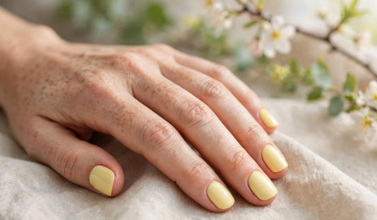 Spring Nails Butter Yellow