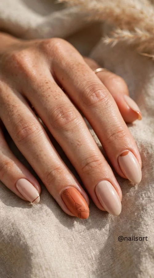 Terracotta Accent Nails